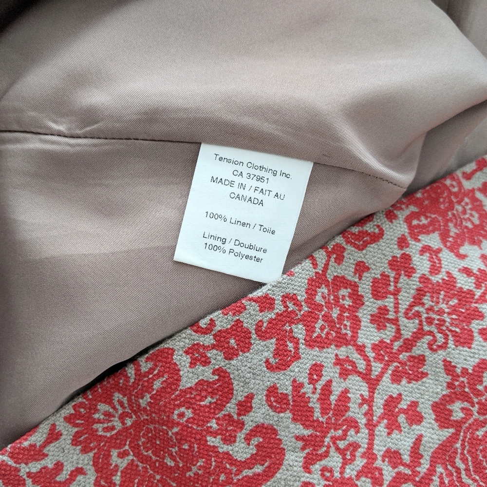 ๐จ๐ฆ Sweet Chemise Linen Damask Strapless Dress Made In Canada - Picture 6 of 6